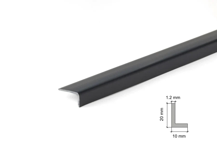 Equal & Unequal RAL 7016 Edge Protector Anthracite PVC Plastic Corner Angle Trim 90°