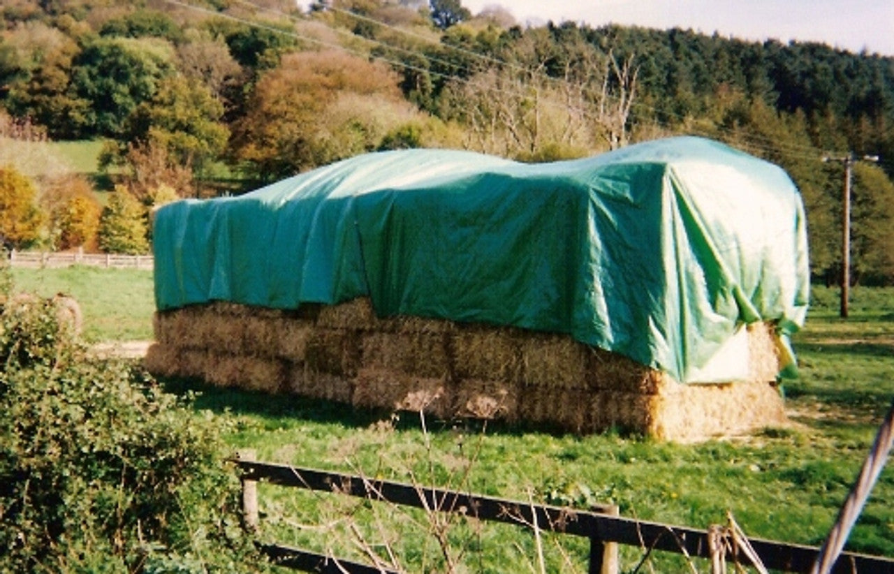 140gsm Waterproof Tarpaulin Green/Silver – Heavy-Duty Cover