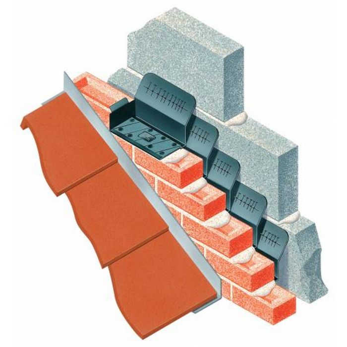 Gable Abutment Ridge Tray 440 x 250 x 170mm Blac