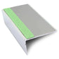ASL02 57x32mm Aluminium Non Slip Stair Nosing Edge Trim With Pvc Insert Dolphin Grey