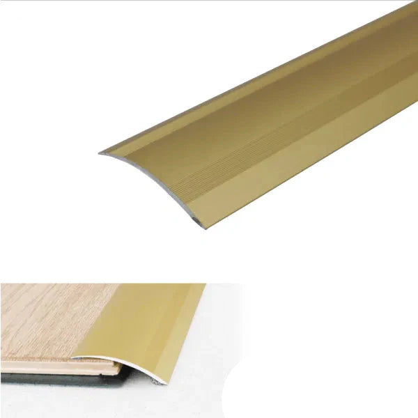 A49 61mm Anodised Aluminium Self Adhesive Door Threshold Ramp Profile Gold