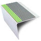 ASL26 67x55mm Tredsafe DDA Compliant Aluminium Non Slip Stair Nosing Edge Trim With Pvc Insert Dolphin Grey Tredsafe