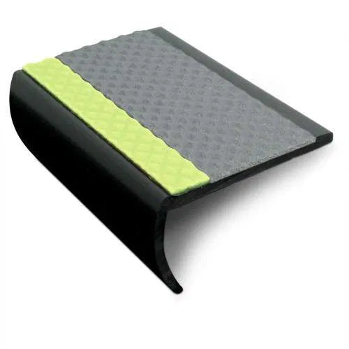 ASB 65 x 36mm Non Slip Tredsafe Aluminator Slimline PVC Stair Nosing Dolphin Grey Tredsafe