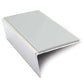 NSL02 57 x 32mm Aluminium Non Slip Stair Nosing Rakeback Edge Trim With Pvc Insert Ice Grey