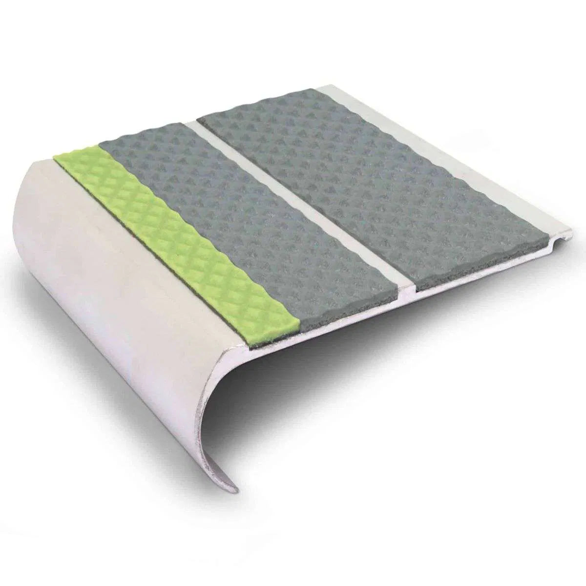 AHD13 91 x 35mm Aluminium Tredsafe Non Slip Stair Edge Protector Dolphin Grey Tredsafe