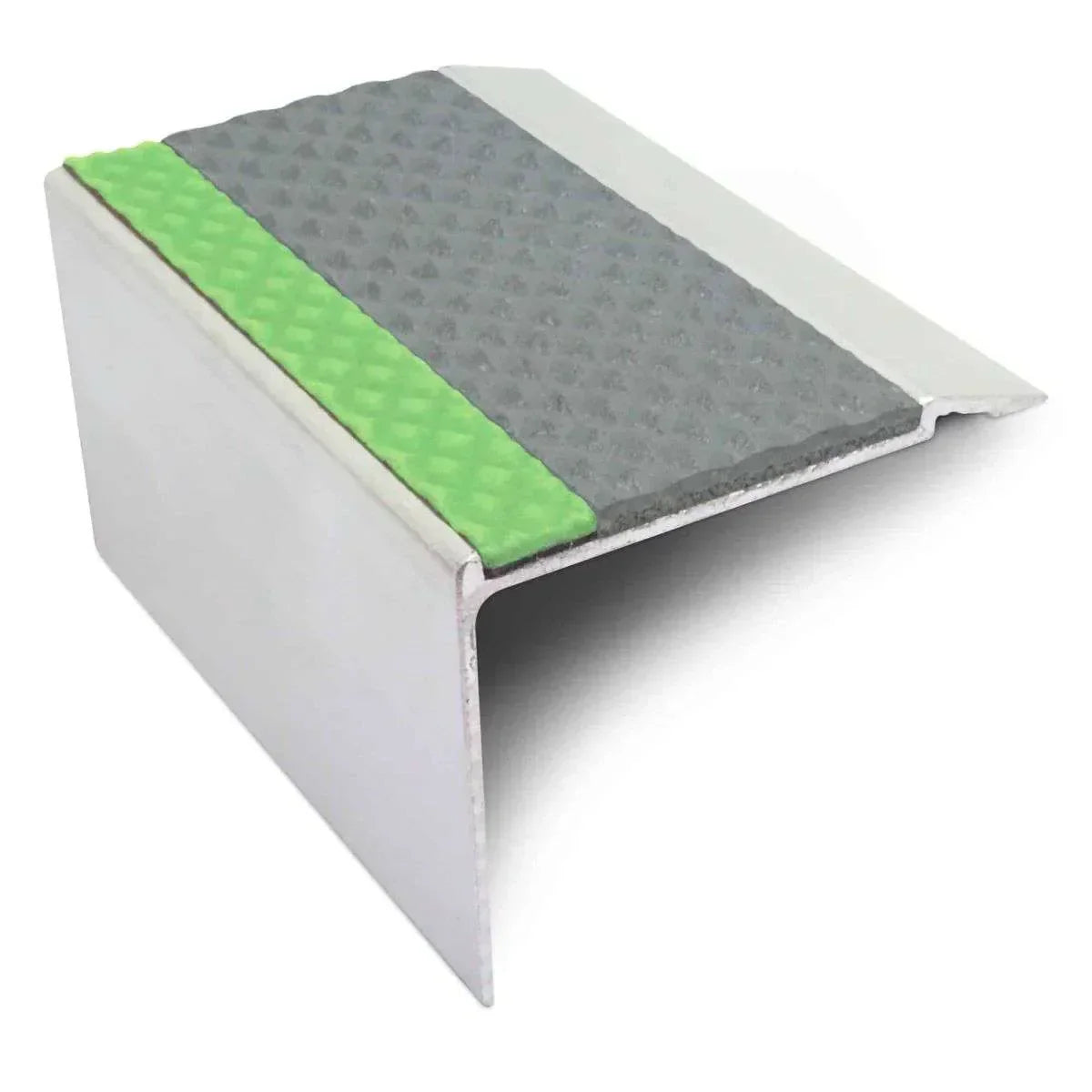 AHD22 72 x 55mm Non Slip Tredsafe DDA Compliant Stair Nosing ( 72 x 55mm ) Dolphin Grey Tredsafe