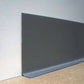 PVC Flexible Sit On Skirting Board PVC angle 100mm x 20mm 15m Long Dolphin Grey