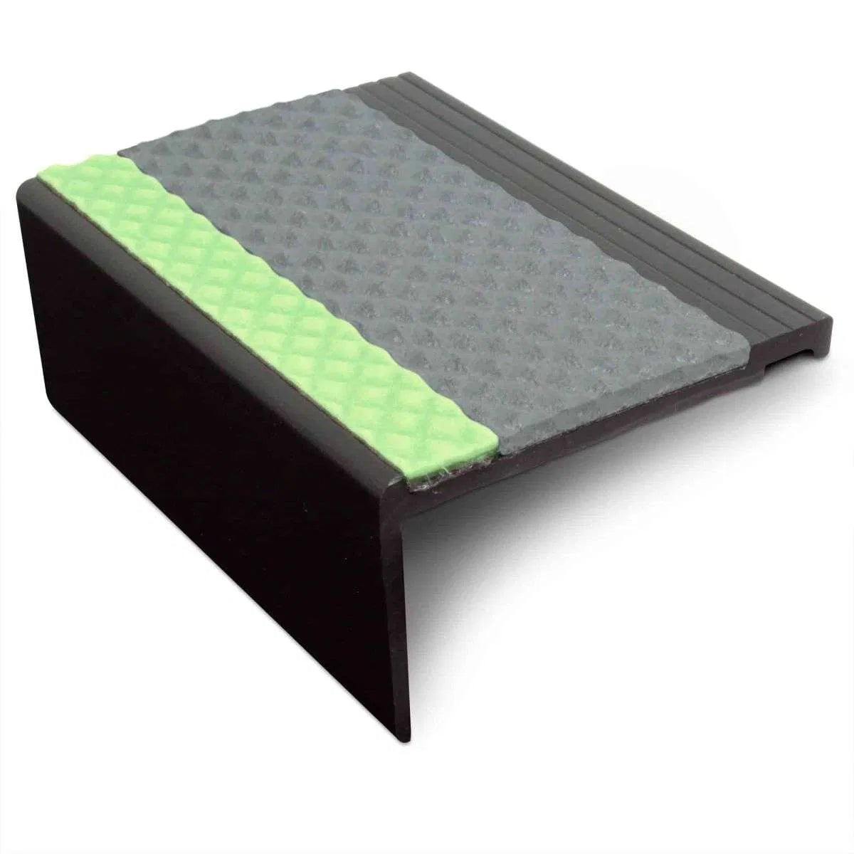 AHP Non Slip Tredsafe Aluminator Heavy Duty PVC Stair Nosing ( 67.5 x 39mm ) Dolphin Grey Tredsafe