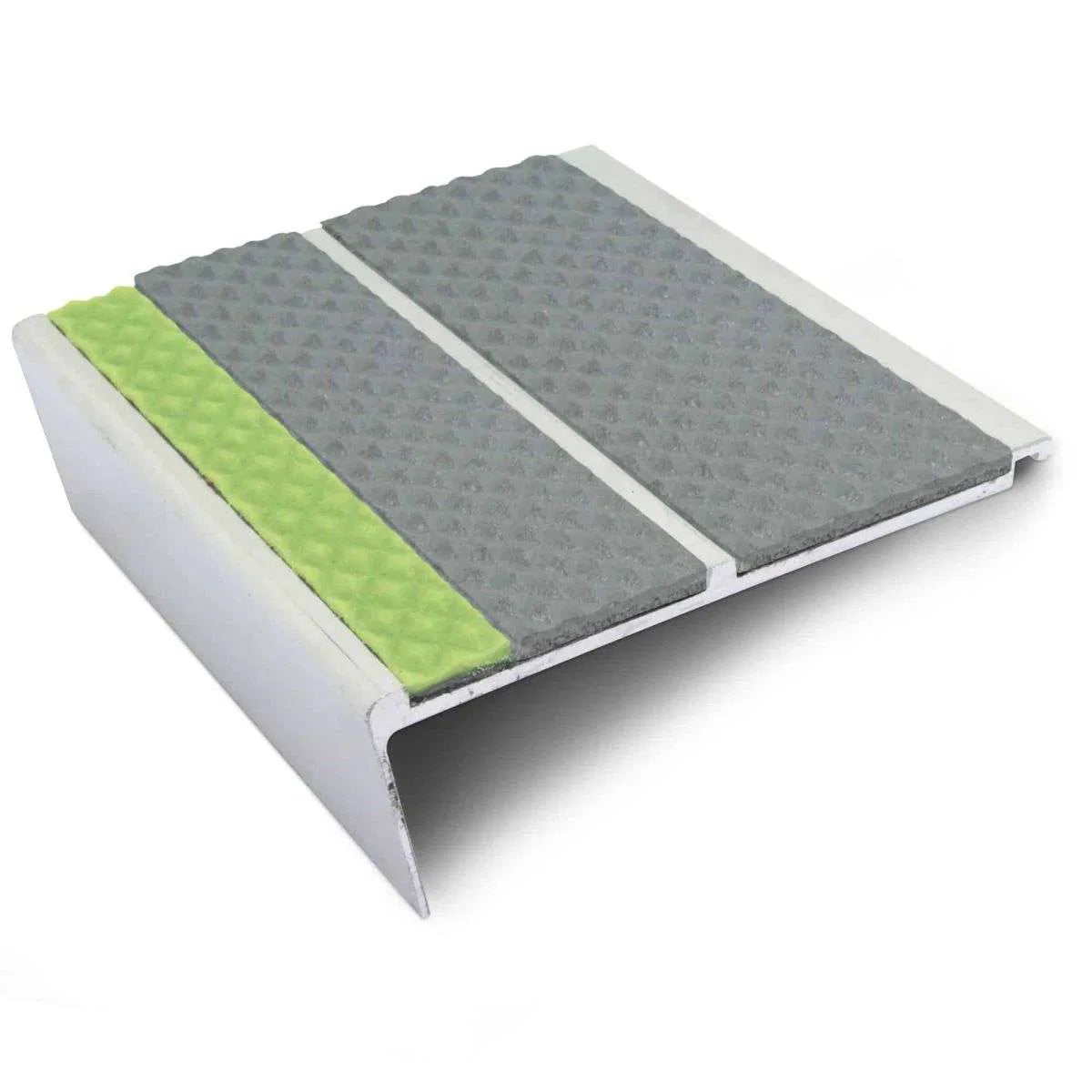 AHD12 93 x 32mm Aluminium Tredsafe Non Slip Stair Edge Trim Dolphin Grey Tredsafe