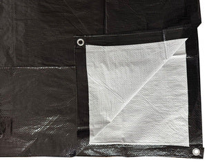 Heavy Duty 80GSM Black & White Tarpaulin Sheet – Waterproof & Tear-Resistant