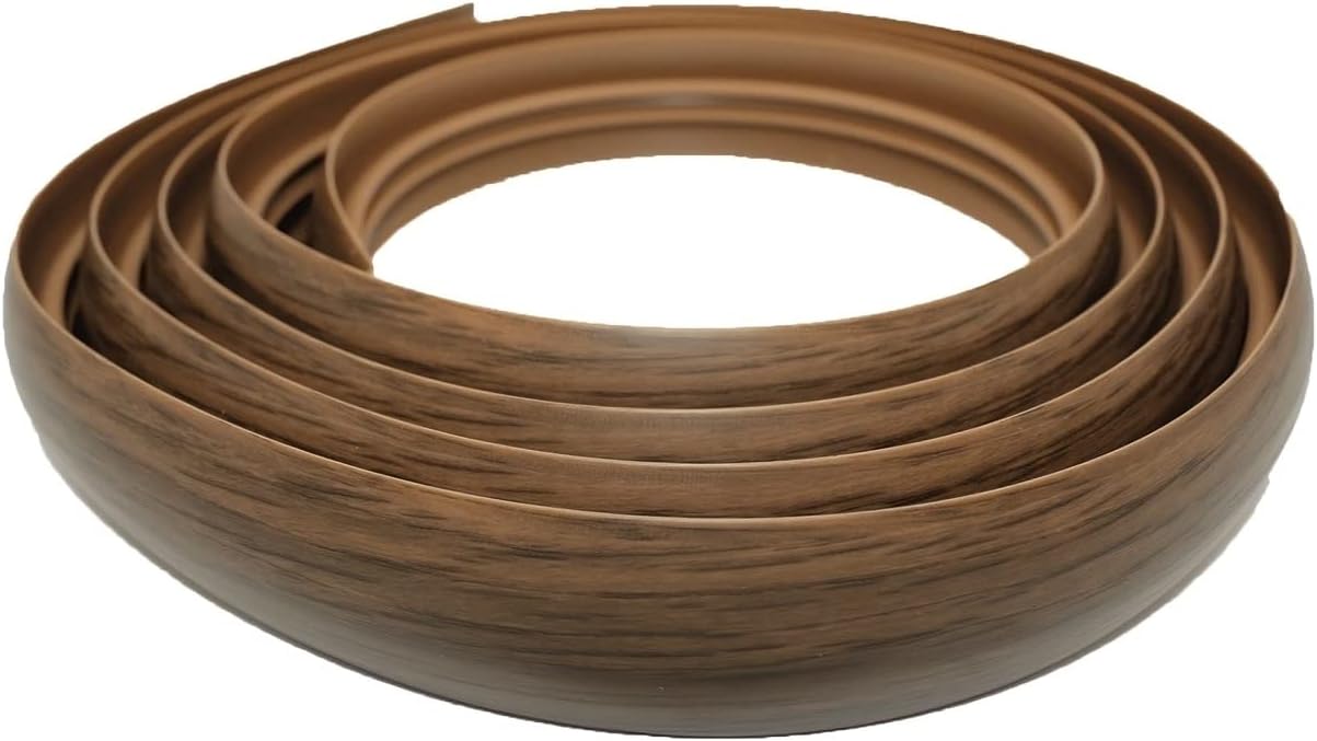 40mm PVC Flex Line Flooring Transition Strip – Flexible Threshold Profile Hickory