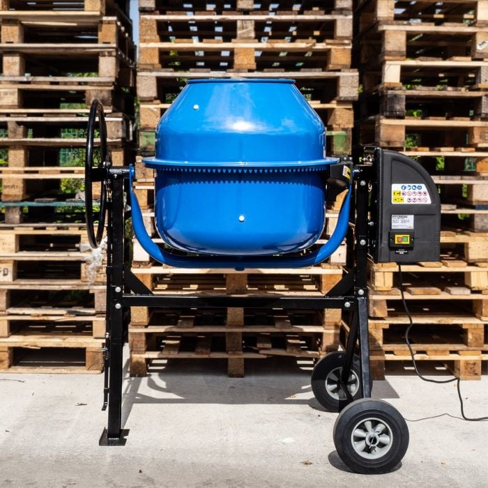 Hyundai Portable Electric Cement Mixer 160ltr/240v/650w - HYCM160E