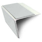NSL28 DDA Compliant Aluminium Stair Nosing 75x58mm – Non-Slip Edge Trim with PVC Insert Ice Grey