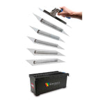 Multi-Size Interchangeable Notched Flooring Trowel – Professional Adhesive Tool