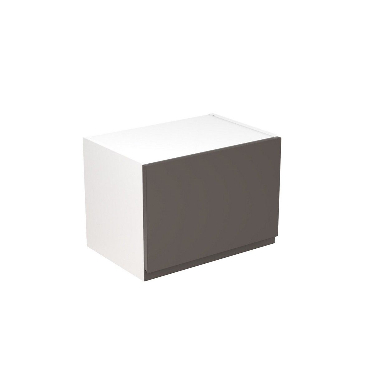 KitchenKit Flatpack J-Pull Bridging Wall Cabinet 500mm - Super Gloss Graphite