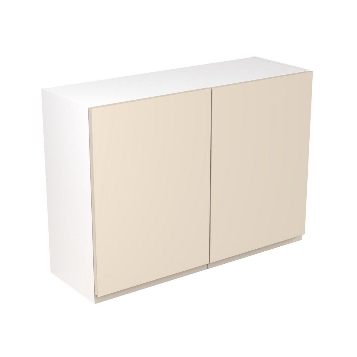 KitchenKit Flatpack J-Pull Wall Cabinet 1000mm - Super Gloss Cashmere
