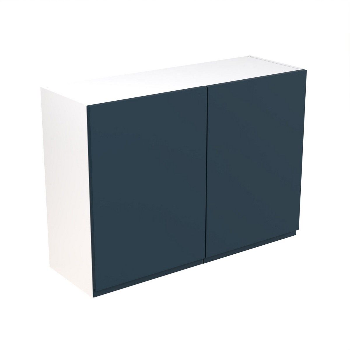 KitchenKit Flatpack J-Pull Wall Cabinet 1000mm - Ultra Matt Indigo Blue