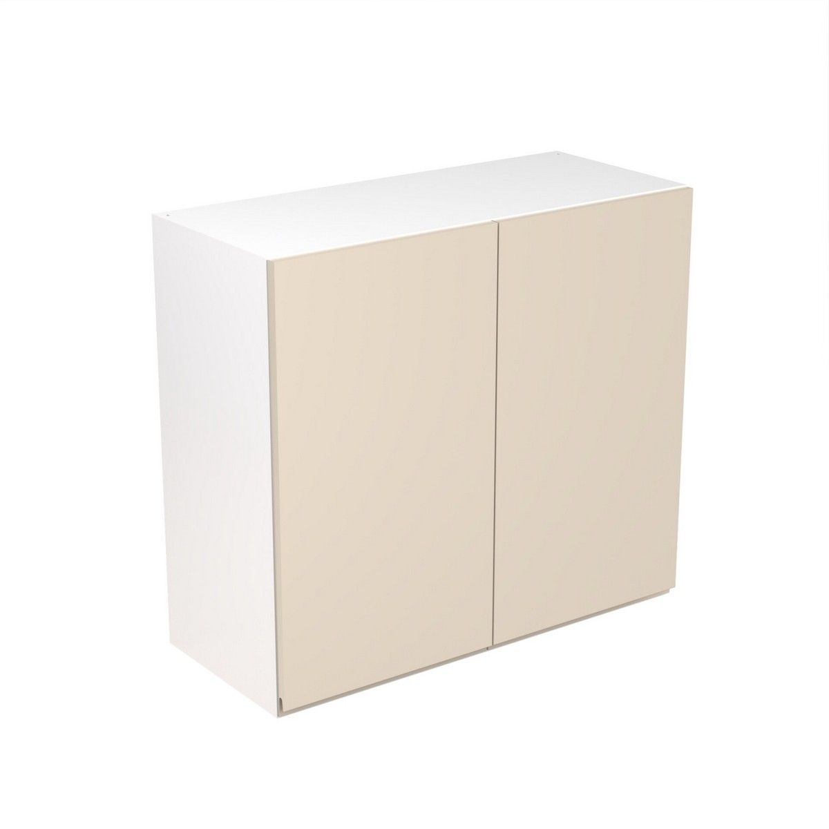 KitchenKit Flatpack J-Pull Wall Cabinet 800mm - Super Gloss Cashmere