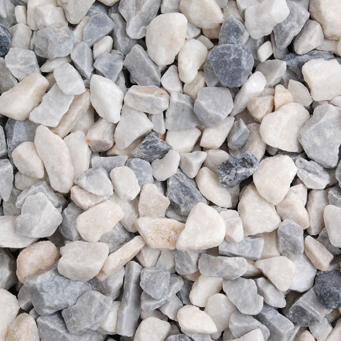 Long Rake Spar 20mm Polar Ice Chippings - Prepacked Bag