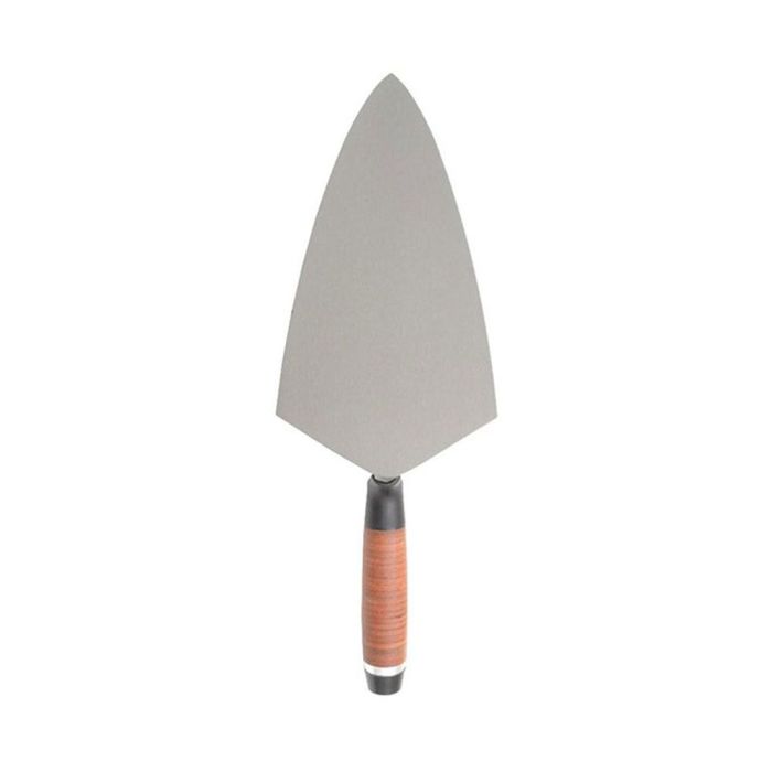 Marshalltown Philadelphia Pattern Brick Trowel with Leather Handle 11" - Steel