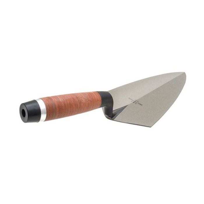 Marshalltown Philadelphia Pattern Brick Trowel with Leather Handle 11" - Steel