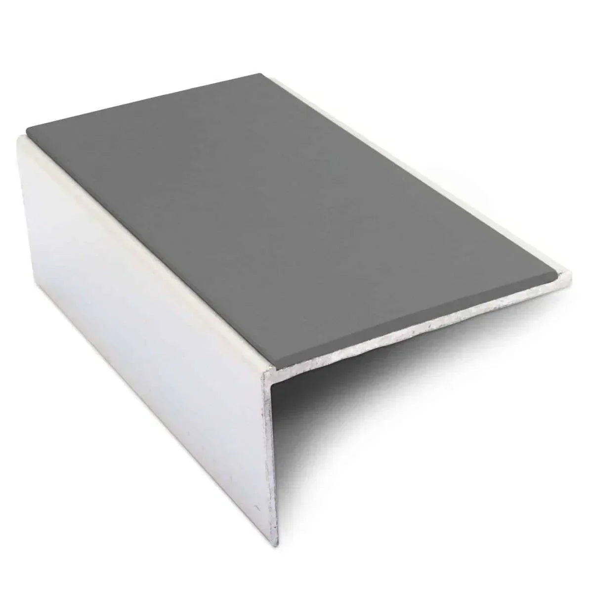 NSL01 56 x 32mm Aluminium Non Slip Stair Nosing Edge Trim With Pvc Insert Midnight Grey