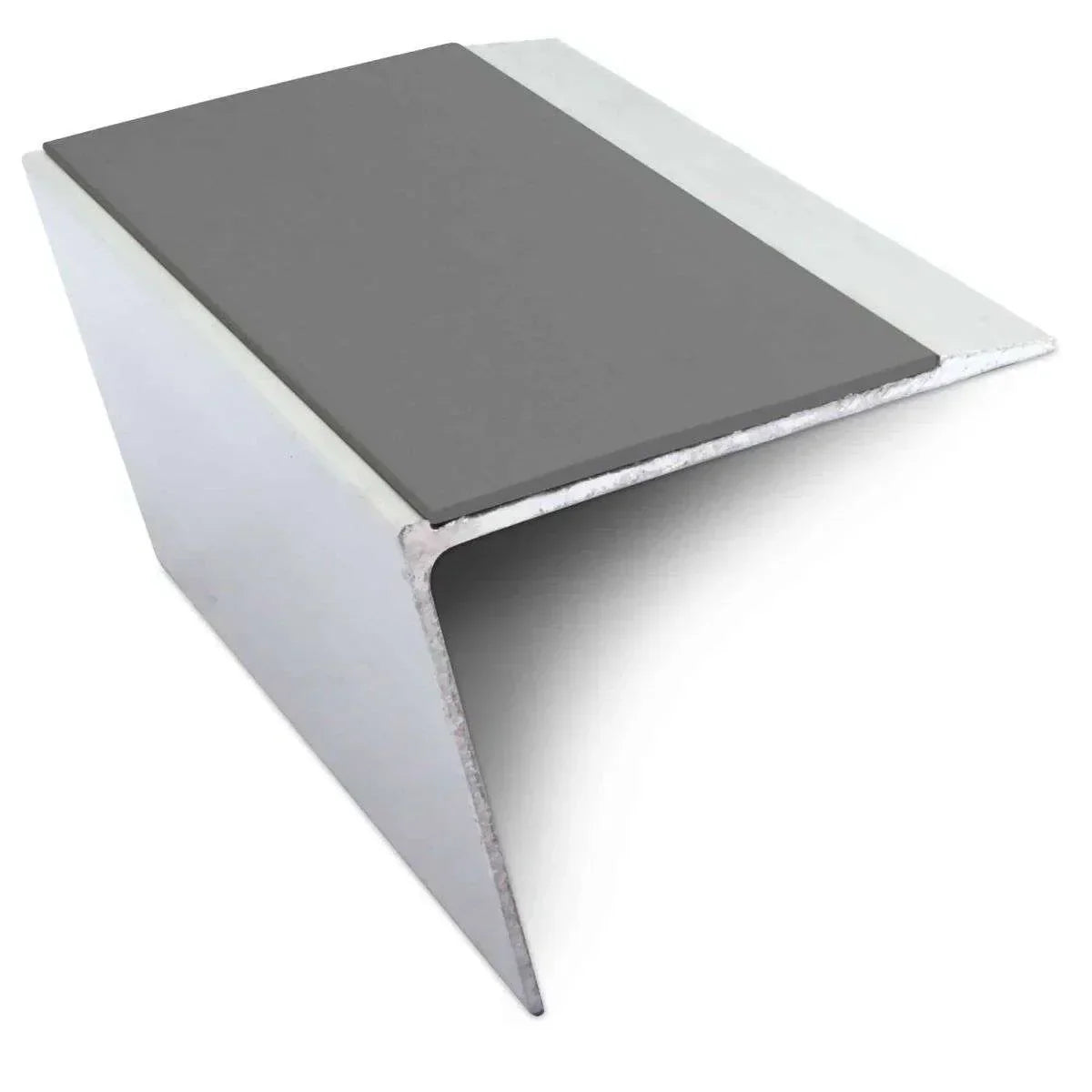 NSL26 Aluminium DDA Compliant Stair Nosing 67 x 55mm with Anti-Slip PVC Insert Midnight Grey