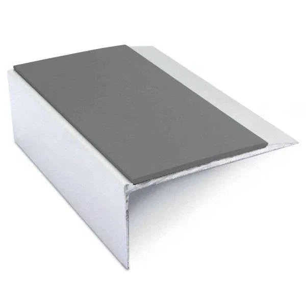 NSL15 66 x 32mm Aluminium Stair Edge Trim with PVC Anti-Slip Insert Midnight Grey Genesis