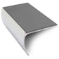 NSL03 57 x 40mm Aluminium Non Slip Stair Nosing Bullnose Edge Trim With Pvc Insert Midnight Grey