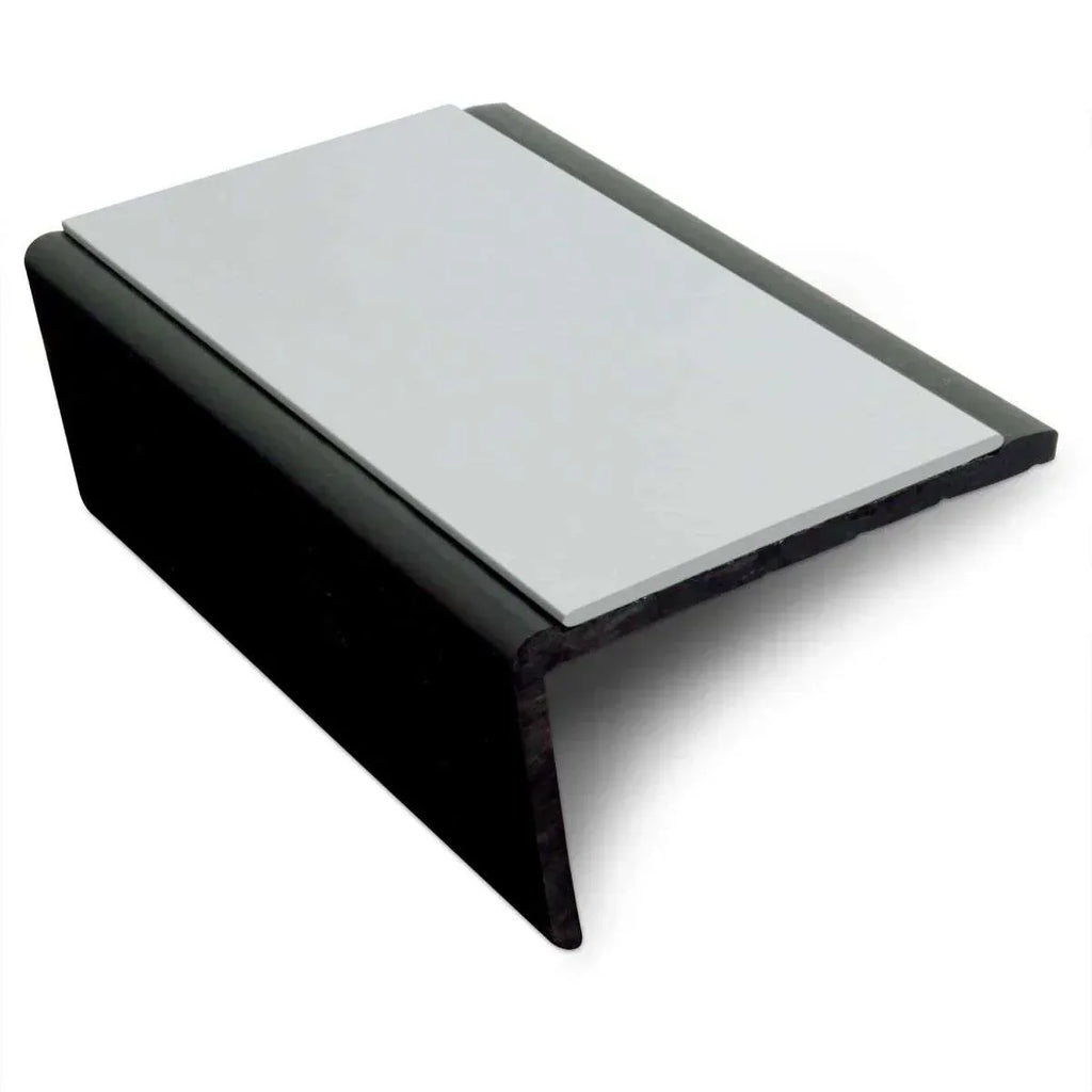 NHB 72x38mm Heavy Duty Hard Nose PVC Stair Nosing – Non-Slip Profile Ice Grey