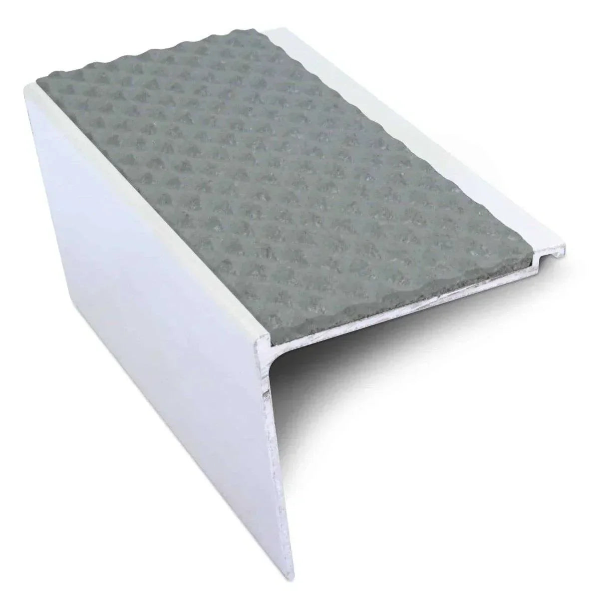 NHD24 – 60 x 55mm Tredsafe Non Slip Stair Nosing Dolphin Grey Tredsafe