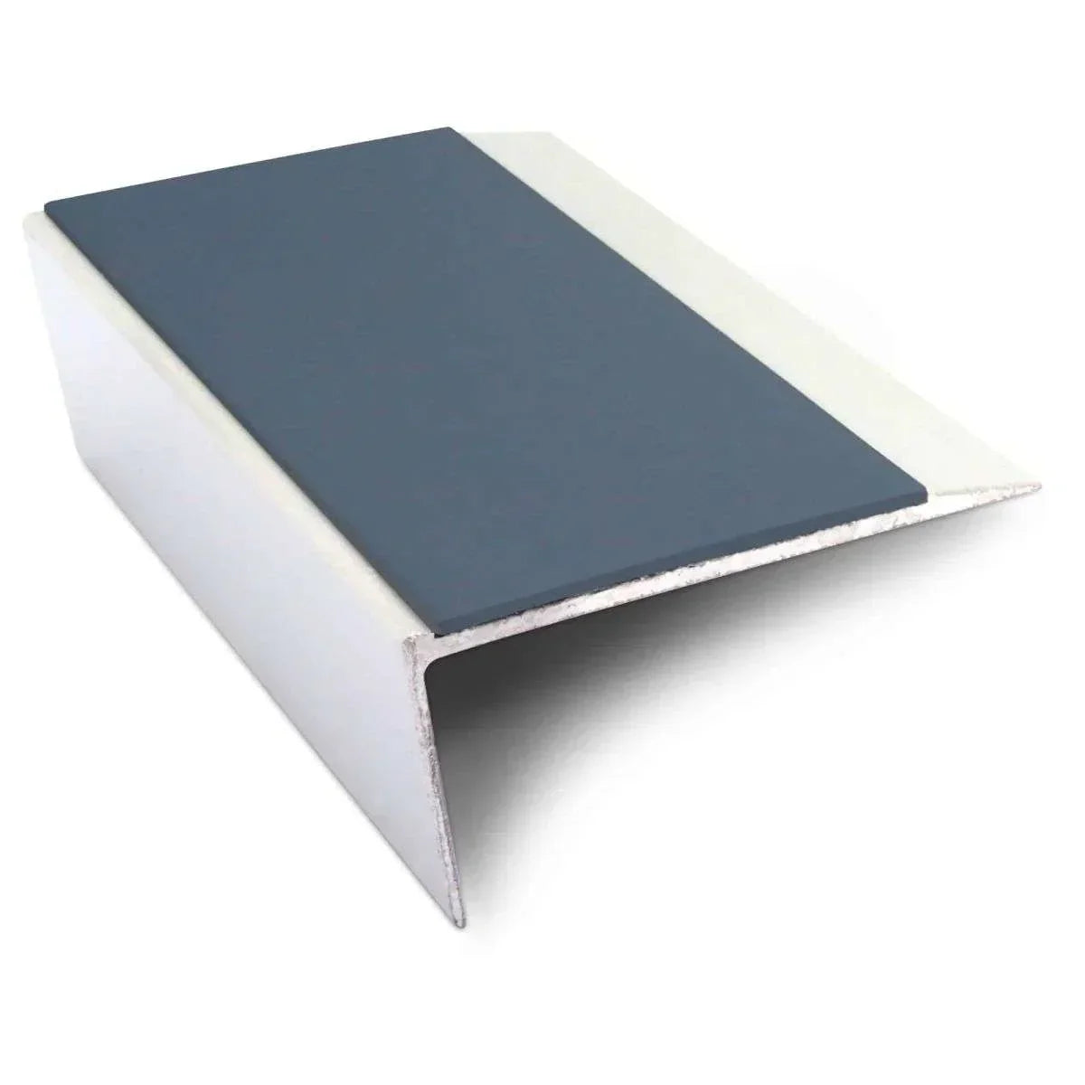 NSL16 66 x 32mm Aluminium Rakeback Stair Nosing with PVC Anti-Slip Insert cobalt blue