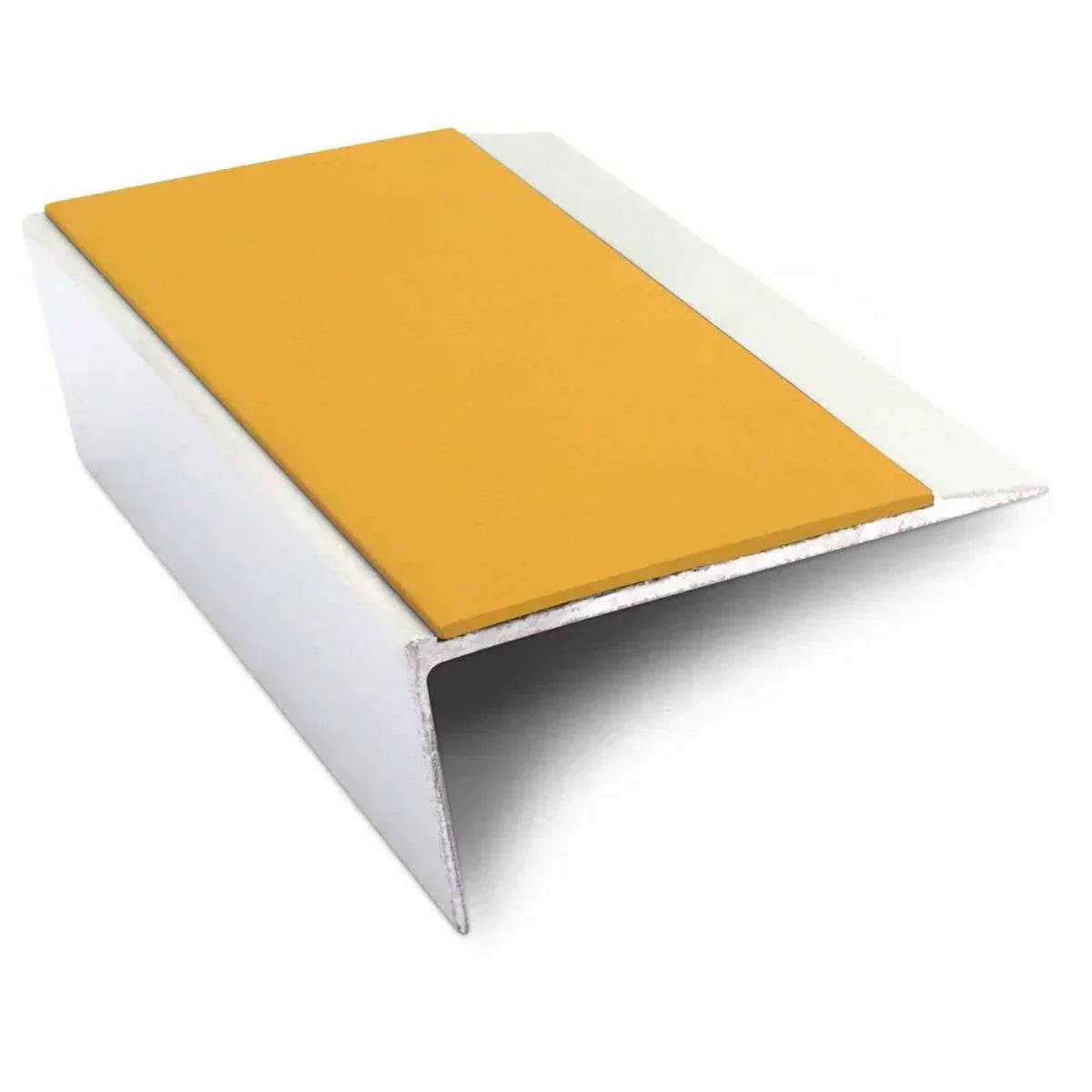 NSL16 66 x 32mm Aluminium Rakeback Stair Nosing with PVC Anti-Slip Insert Saffron