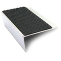 NSL16 Tredsafe 66 x 32mm Aluminium Stair Nosing with PVC Anti-Slip Insert Black Tredsafe