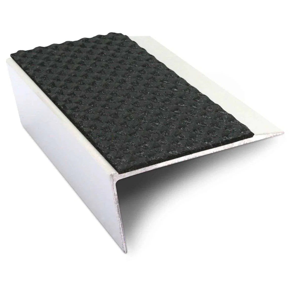 NSL16 Tredsafe 66 x 32mm Aluminium Stair Nosing with PVC Anti-Slip Insert Black Tredsafe