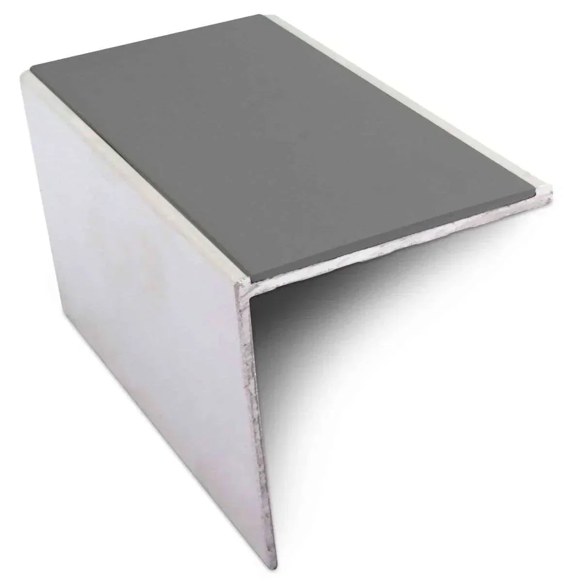 NSL19 Tredsafe 56 x 55mm DDA-Compliant Aluminium Stair Nosing with PVC Insert Midnight Grey Genesis