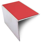 NSL19 Tredsafe 56 x 55mm DDA-Compliant Aluminium Stair Nosing with PVC Insert Red Genesis