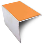 NSL19 Tredsafe 56 x 55mm DDA-Compliant Aluminium Stair Nosing with PVC Insert Tangerine Genesis
