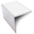 NSL19 Tredsafe 56 x 55mm DDA-Compliant Aluminium Stair Nosing with PVC Insert White Genesis