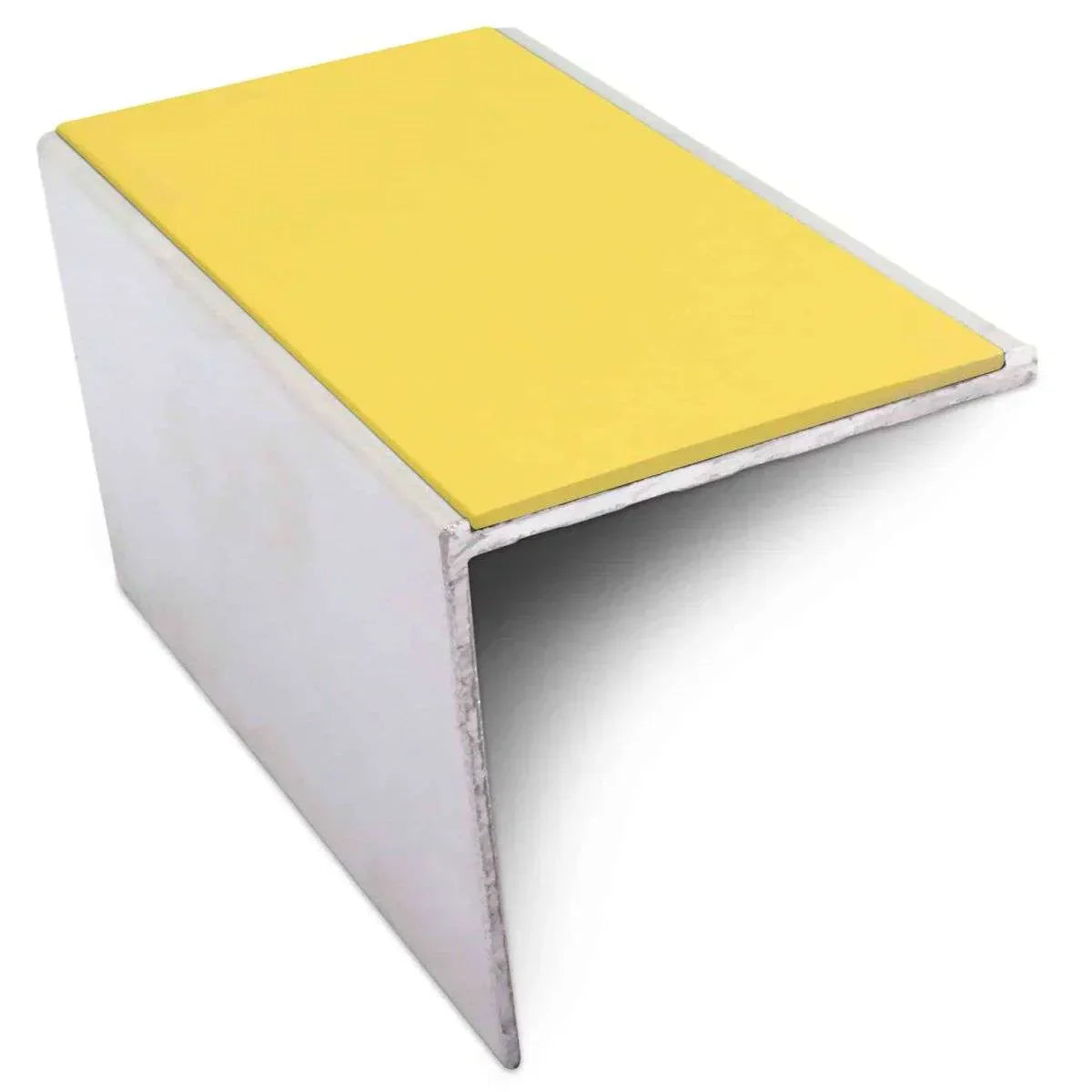 NSL19 Tredsafe 56 x 55mm DDA-Compliant Aluminium Stair Nosing with PVC Insert Yellow Genesis