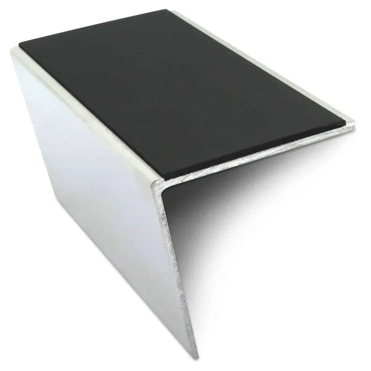 NSL20 57 x 55mm Aluminium Stair Nosing – DDA-Compliant with PVC Safety Insert Black