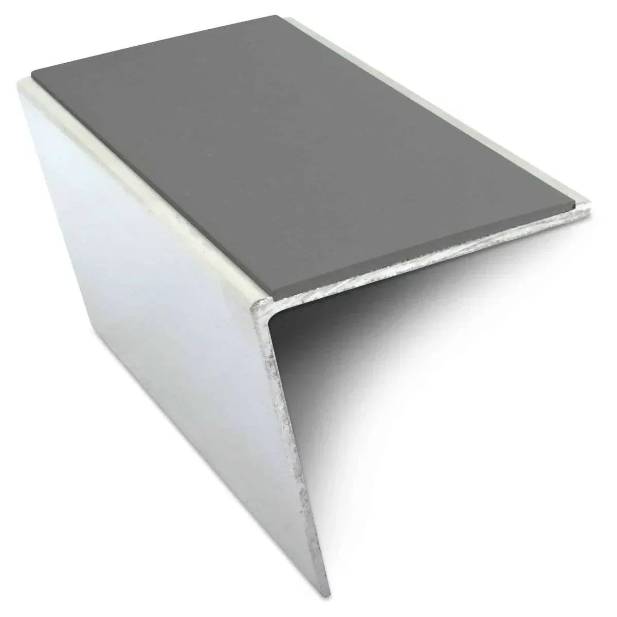 NSL20 57 x 55mm Aluminium Stair Nosing – DDA-Compliant with PVC Safety Insert Midnight Grey