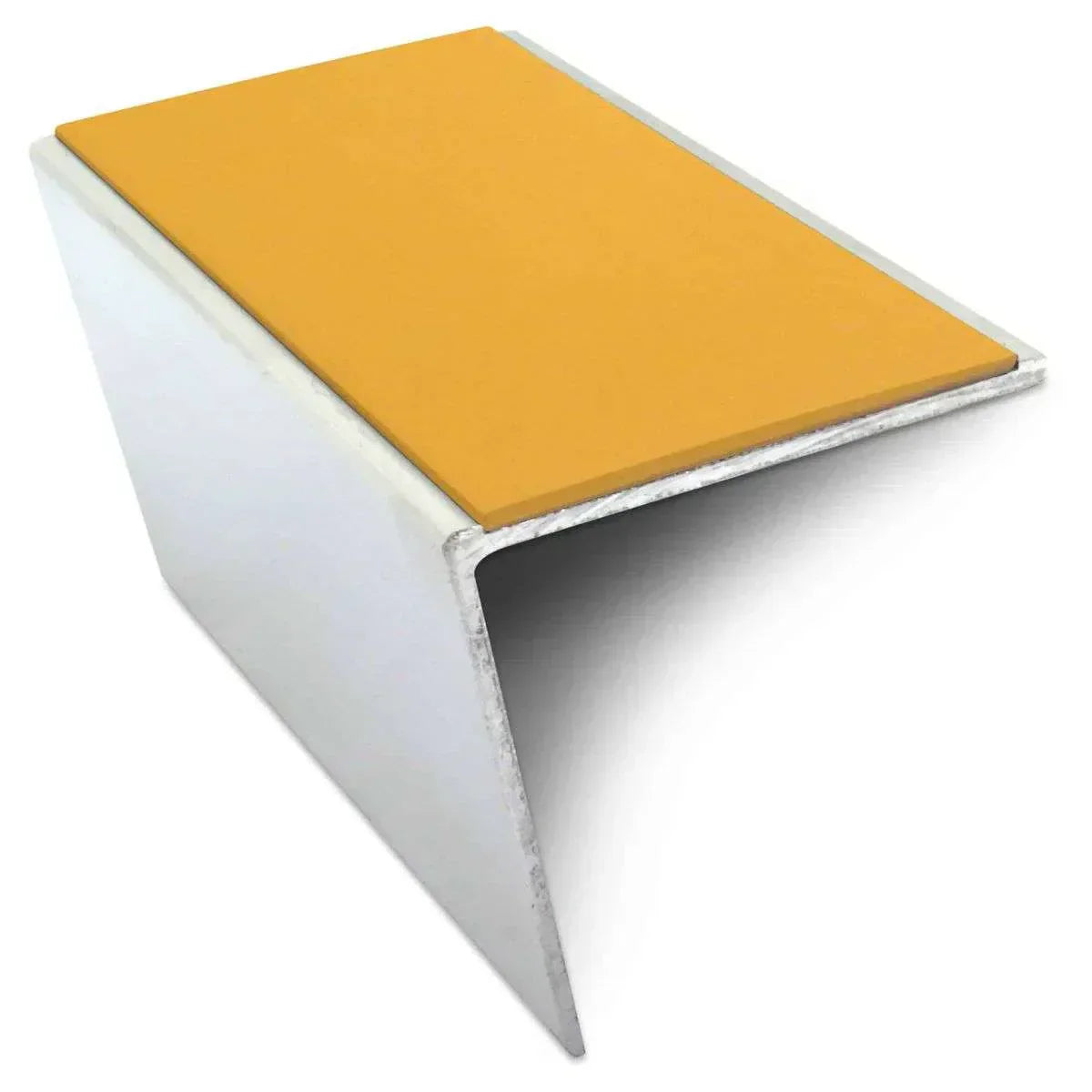 NSL20 57 x 55mm Aluminium Stair Nosing – DDA-Compliant with PVC Safety Insert Saffron