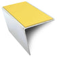 NSL20 57 x 55mm Aluminium Stair Nosing – DDA-Compliant with PVC Safety Insert Yellow