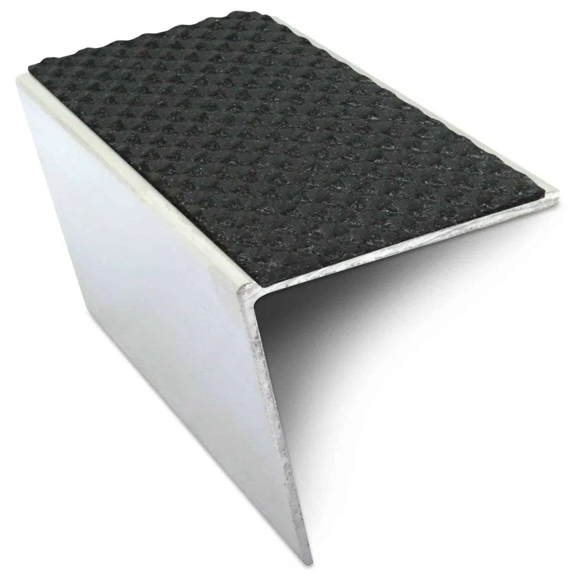 NSL20 Tredsafe 57 x 55mm DDA-Compliant Aluminium Stair Nosing with PVC Insert Black Tredsafe
