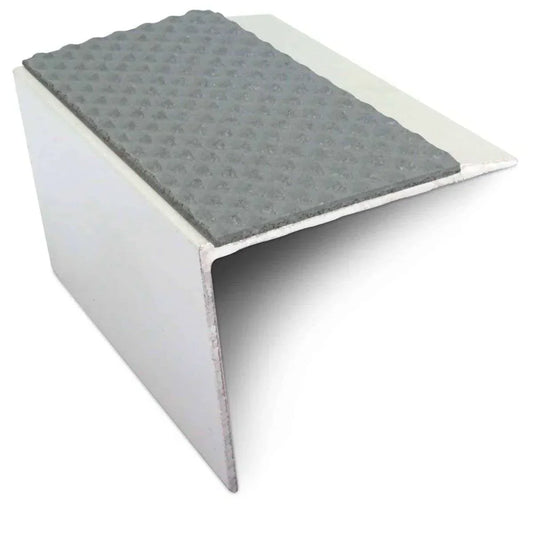 NSL21 Tredsafe 67 x 55mm DDA Compliant Aluminium Non Slip Stair Nosing Edge Trim With Pvc Insert