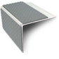 NSL27 75 x 58mm Aluminium DDA-Compliant Stair Nosing with PVC Grip Insert Dolphin Grey Tredsafe