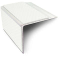 NSL27 75 x 58mm Aluminium DDA-Compliant Stair Nosing with PVC Grip Insert White Tredsafe