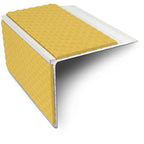 NSL27 75 x 58mm Aluminium DDA-Compliant Stair Nosing with PVC Grip Insert Yellow Tredsafe
