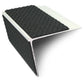 NSL28 75 x 58mm DDA-Compliant Aluminium Stair Nosing with PVC Anti-Slip Insert Black Tredsafe